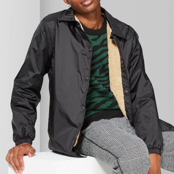 Original Use Jackets & Coats Mens Sherpa Lined Snap Front Coaches